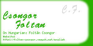 csongor foltan business card